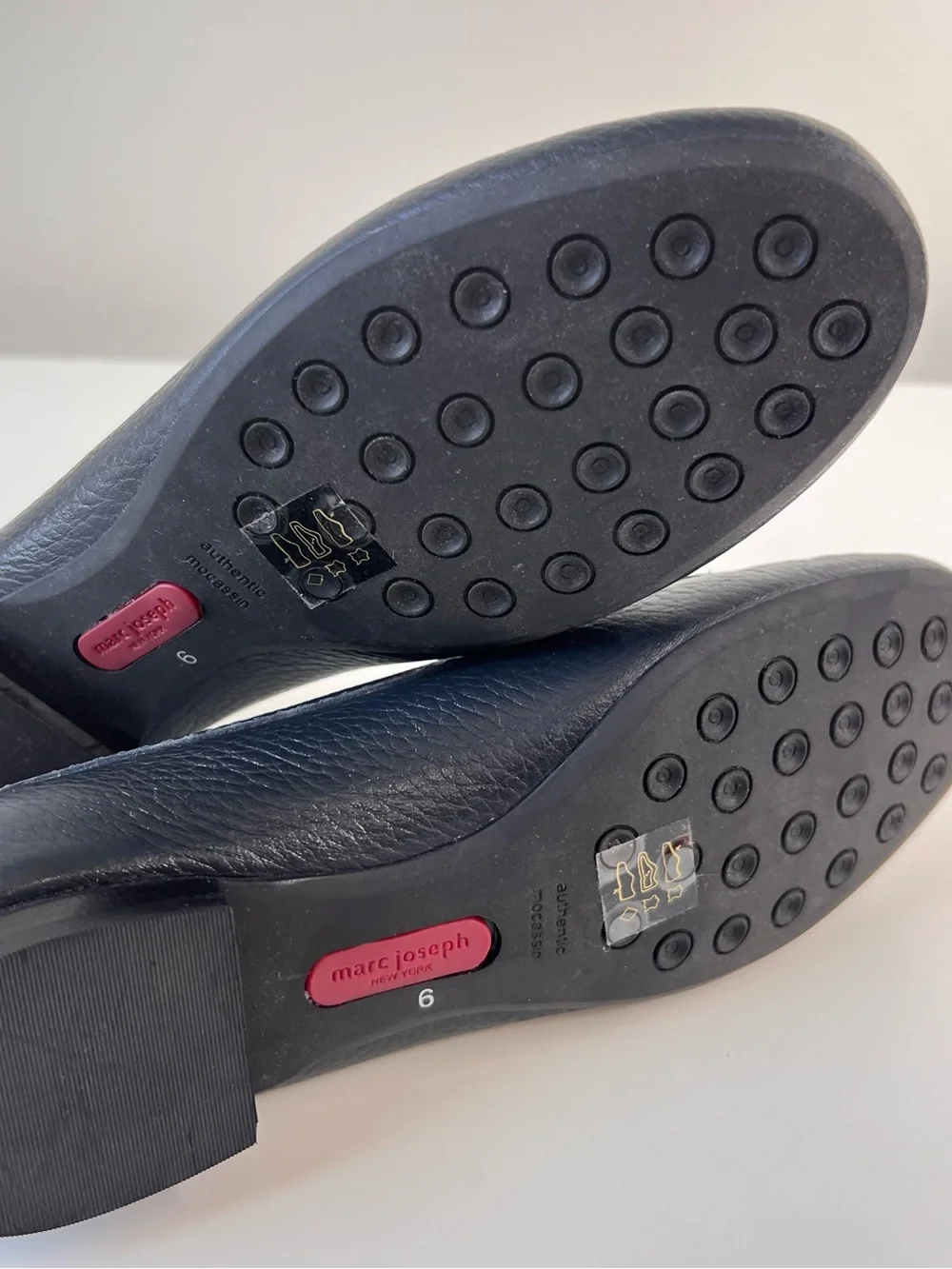 Marc Joseph New York Navy Leather Bit Loafers – Women’s Size 6